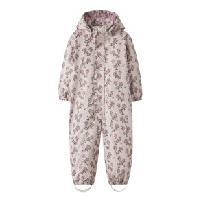 Lil' Atelier Gummi Flyverdragt Mini Ladry10 Snowsuit Pad AOP Hushed Violet