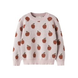 Lil' Atelier Strik Bluse Mini LS Lulio Hushed Violet