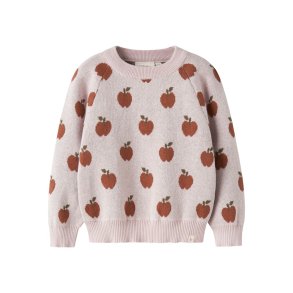 Lil' Atelier Strik Bluse Mini LS Lulio Hushed Violet