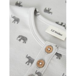 Lil' Atelier Bluse Mini LS Lavo Eno Slim Glacier Gray