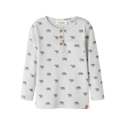 Lil' Atelier Bluse Mini LS Lavo Eno Slim Glacier Gray