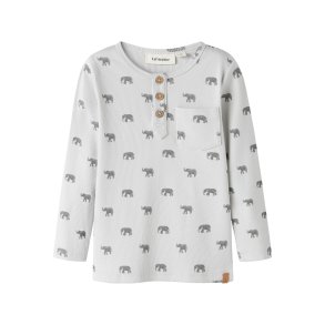 Lil' Atelier Bluse Mini LS Lavo Eno Slim Glacier Gray