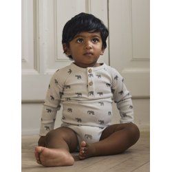 Lil' Atelier Body Baby LS Lavo Eko Slim Glacier Gray