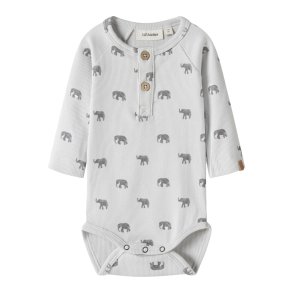 Lil' Atelier Body Baby LS Lavo Eko Slim Glacier Gray