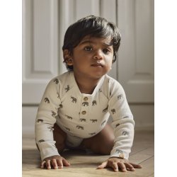 Lil' Atelier Body Baby LS Lavo Eko Slim Glacier Gray
