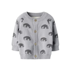 Lil' Atelier Cardigan Baby LS Strik Lulio Sleet