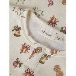 Lil' Atelier Natt�j Mini Pyjamas LS Layo Git Turtledove