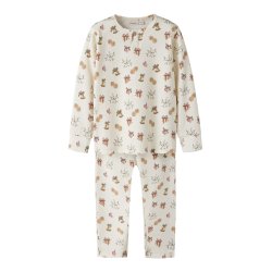 Lil' Atelier Natt�j Mini Pyjamas LS Layo Git Turtledove