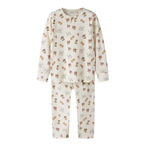 Lil' Atelier Natt�j Mini Pyjamas LS Layo Git Turtledove