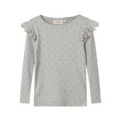 Lil' Atelier Bluse Mini LS Gago Kuo Slim Mirage Gray