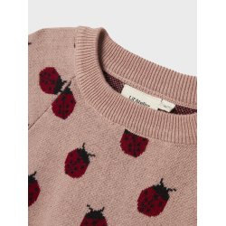 Lil' Atelier Strik Bluse Mini LS Lulio Misty Rose