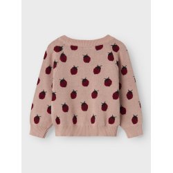 Lil' Atelier Strik Bluse Mini LS Lulio Misty Rose