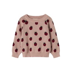 Lil' Atelier Strik Bluse Mini LS Lulio Misty Rose