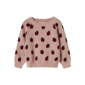 Lil' Atelier Strik Bluse Mini LS Lulio Misty Rose
