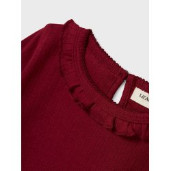 Lil' Atelier Bluse Mini LS Rachel Nim Slim Red Dahlia