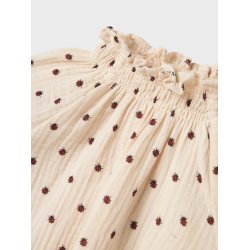 Lil' Atelier Bluse Mini LS Lilia Loose Shirt Silver Peony