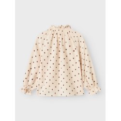 Lil' Atelier Bluse Mini LS Lilia Loose Shirt Silver Peony