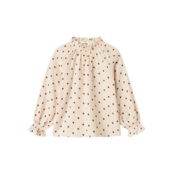 Lil' Atelier Bluse Mini LS Lilia Loose Shirt Silver Peony