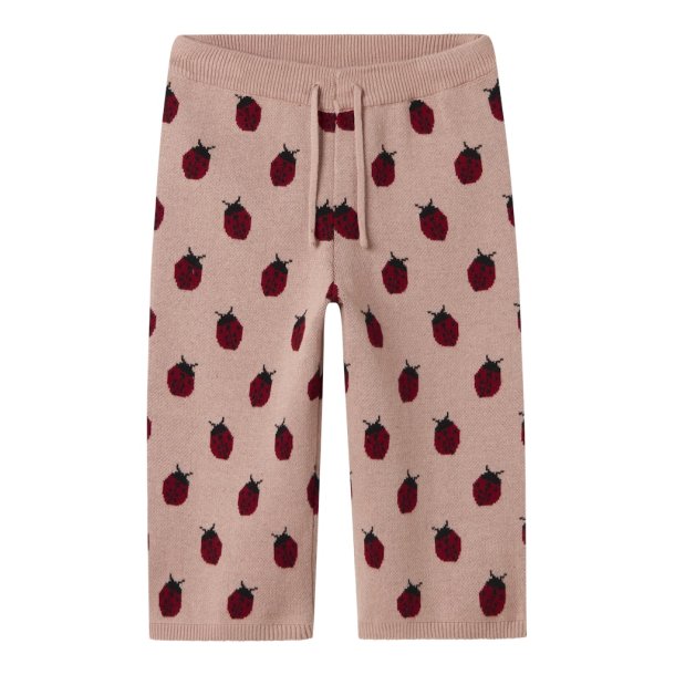 Lil' Atelier Strik Bukser Mini Lulio Wide Misty Rose