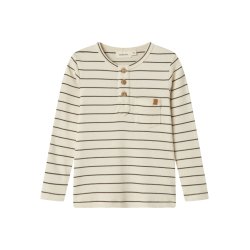 Lil' Atelier T-shirt LS Mini Geo Lim Slim Turtledove