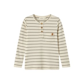 Lil' Atelier T-shirt LS Mini Geo Lim Slim Turtledove