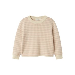 Lil' Atelier Strik Bluse Mini LS Nadie Loose Cameo Rose