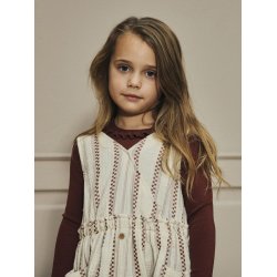 Lil' Atelier Bluse Mini LS Gayo Koj Slim Hot Chocolate