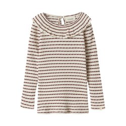 Lil' Atelier Bluse Mini LS Sophia Slim hot Chocolate