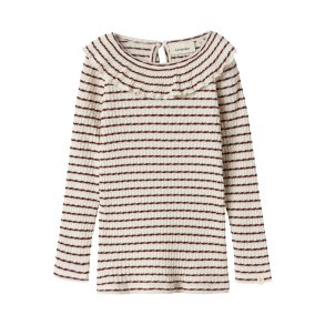 Lil' Atelier Bluse Mini LS Sophia Slim hot Chocolate