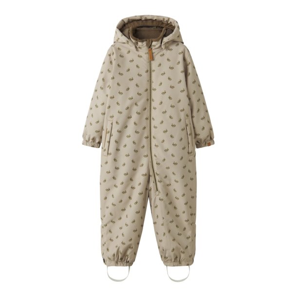 Lil' Atelier Flyverdragt Mini Snow10 Suit AOP Oxford Tan