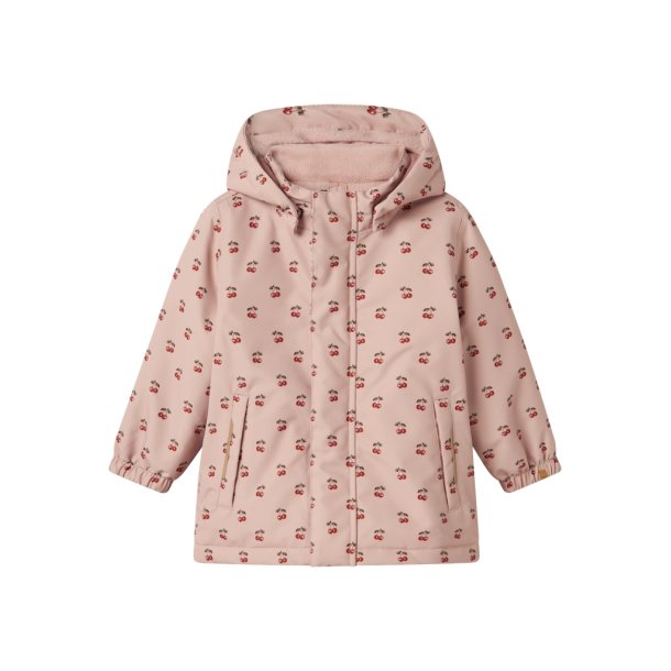 Lil' Atelier Vinterjakke Mini Snow10 AOP Misty Rose