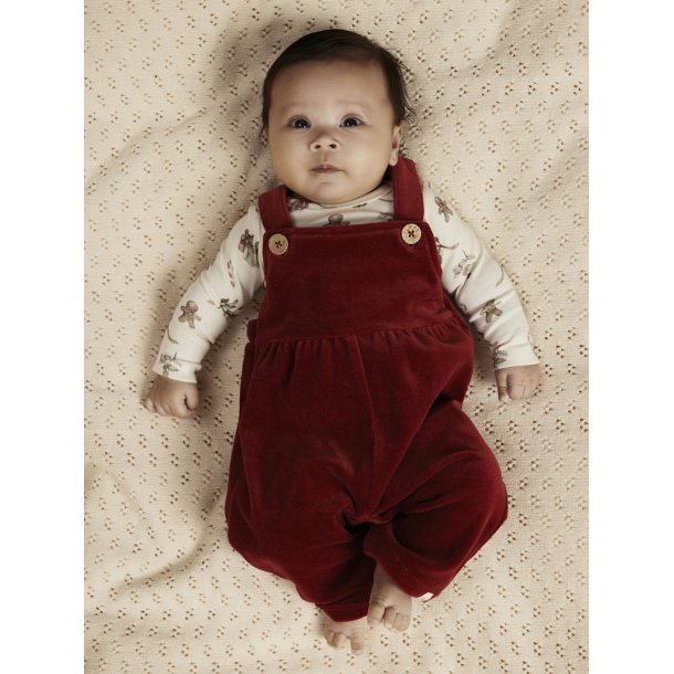 Lil' Atelier Sm�kbukser Baby Saga Loose Overall Red Dahlia