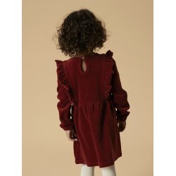 Lil' Atelier Kjole Mini LS Saga red Dahlia