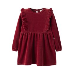 Lil' Atelier Kjole Mini LS Saga red Dahlia