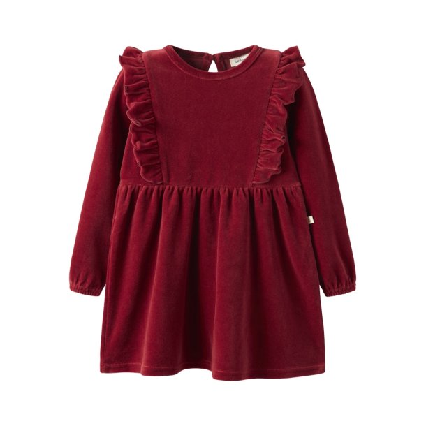 Lil' Atelier Kjole Mini LS Saga red Dahlia