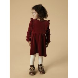 Lil' Atelier Kjole Mini LS Saga red Dahlia