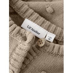 Lil' Atelier Cardigan LS Strik Baby Gable Oxford Tan