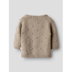 Lil' Atelier Cardigan LS Strik Baby Gable Oxford Tan