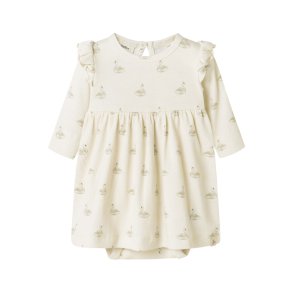 Lil' Atelier Kjolebody LS Gavo Ege Pastel Parchment