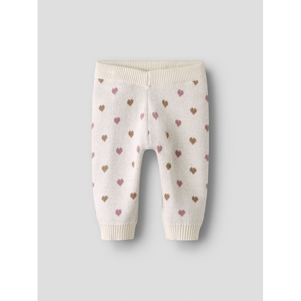 Lil' Atelier Bukser Baby Strik Saran Heart Turtledove