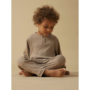 Lil' Atelier Nattj Mini Pyjamas LS Gago Nightset Sepia Tint