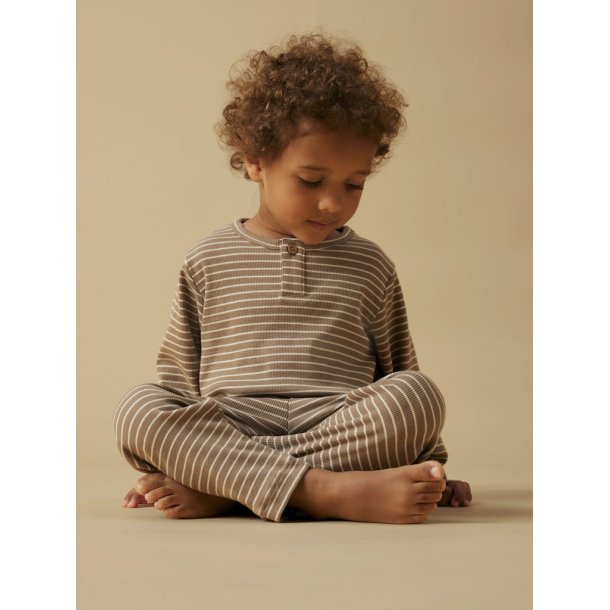 Lil' Atelier Nattj Mini Pyjamas LS Gago Nightset Sepia Tint