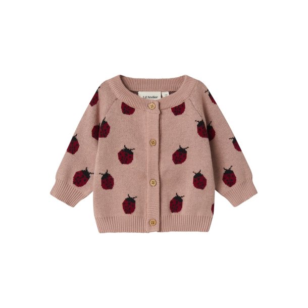 Lil' Atelier Cardigan LS Strik Baby Lulio Misty Rose