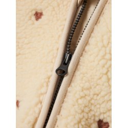 Lil' Atelier Jakke Baby Nalo Hjerter Sherpa Loose Sand Shell  