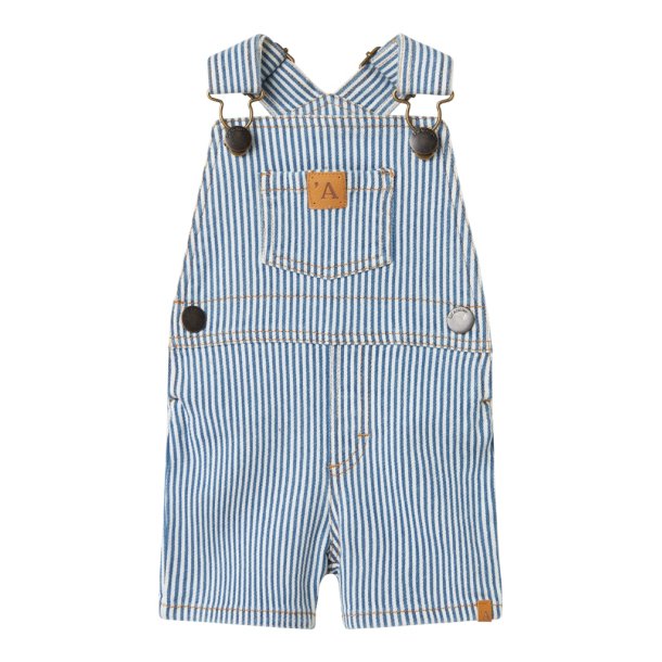 Lil' Atelier Smkbukser Baby SL Halfdan Shorts Overall Zen Blue