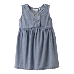 Lil' Atelier Kjole Mini Taya Spencer Medium Blue Denim