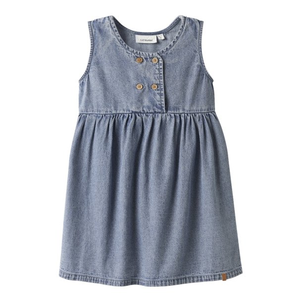 Lil' Atelier Kjole Mini Taya Spencer Medium Blue Denim