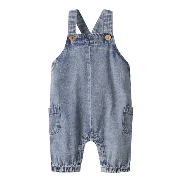 Lil' Atelier Sm�kbukser Baby Taya Loose Overall Medium Blue Denim
