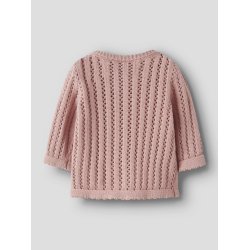 Lil' Atelier Cardigan Baby LS Strik Fabiola Misty Rose