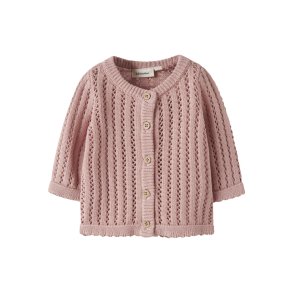 Lil' Atelier Cardigan Baby LS Strik Fabiola Misty Rose